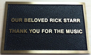 rick starr plaque